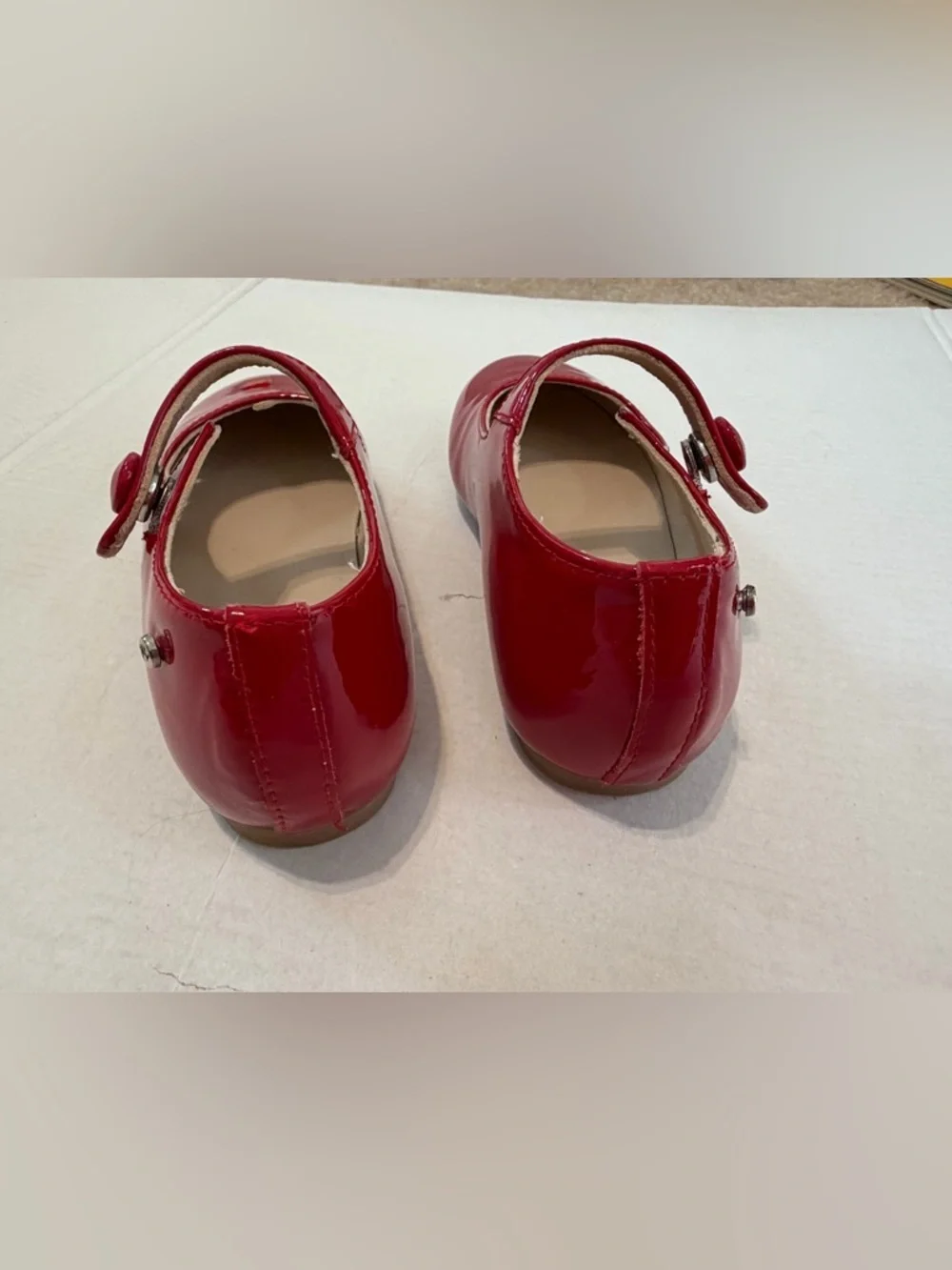 Manuela de Juan Mimi Carmen Patent Mary Jane Shoes Red EU 23 US 7 Spain